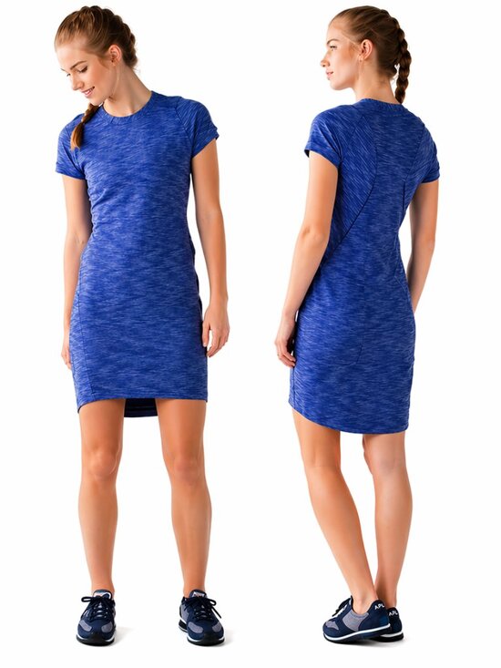 lululemon athletica Dresses & Skirts - Lululemon &go Where-To Dress Heathered Sapphire Blue Size 4
